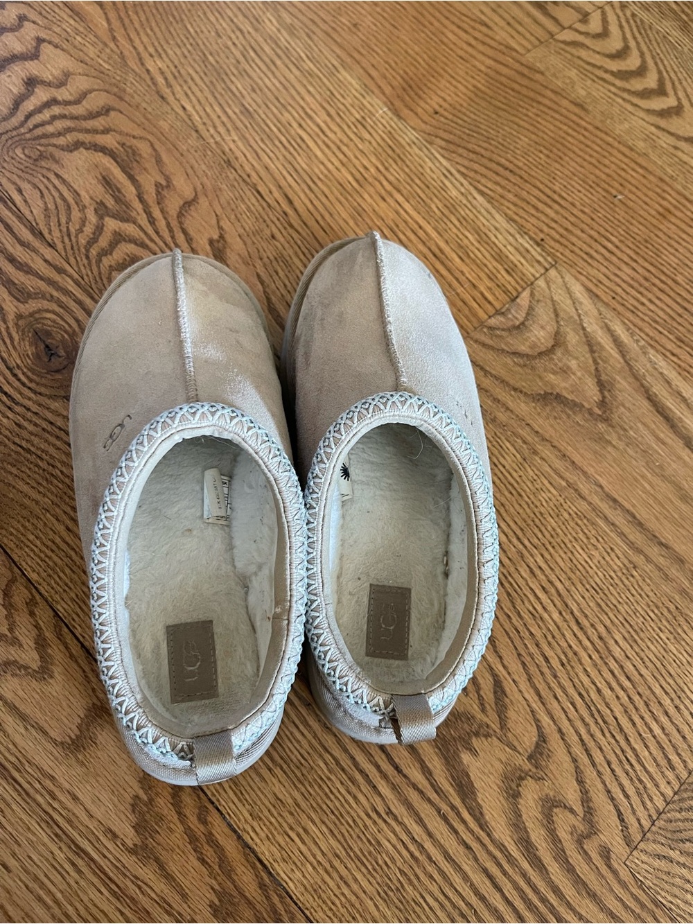 UGG Women's Shearling-Lined Slip-On Slippers in Light Brown